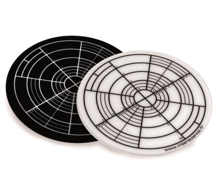 Spiral DS Grids - Diam 90/150mm, Transparent and White Grids for Counting - for Scan 100 Colony Counter